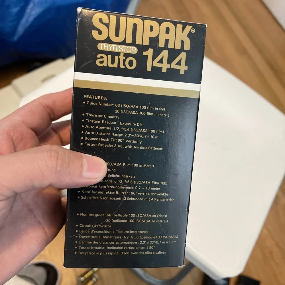 Sunpak auto 144 Thyristor Flash 650-144 Tocad America Electronic Flash Unit